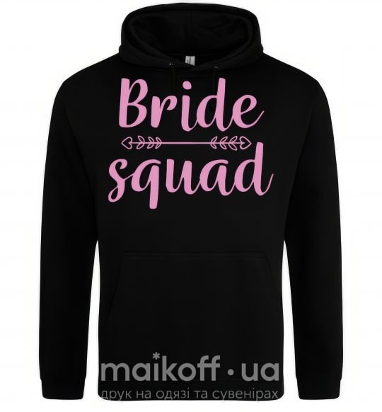 Женская толстовка (худи) Bride squad pink Черный фото