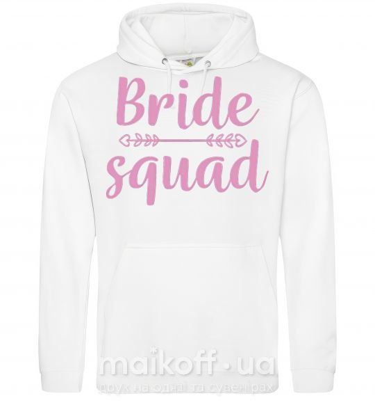 Жіноча толстовка (худі) Bride squad pink Білий фото