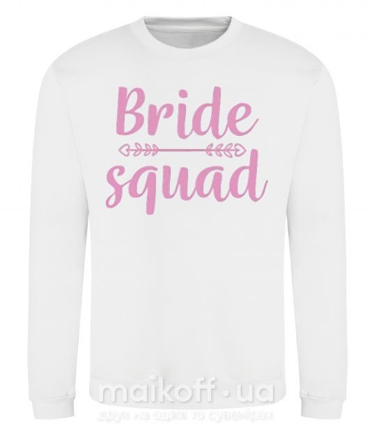 Свитшот Bride squad pink Белый фото