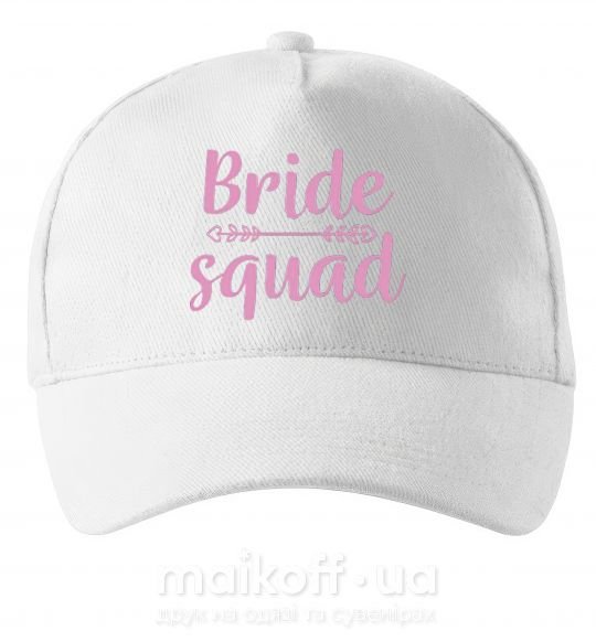 Кепка Bride squad pink Білий фото