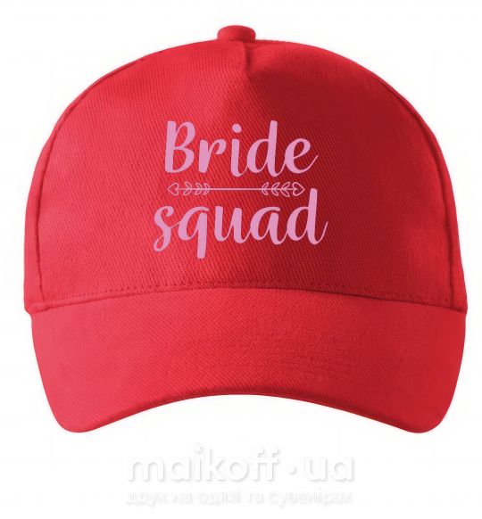Кепка Bride squad pink Червоний фото