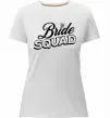Жіноча преміум футболка Bride squad pink Білий фото