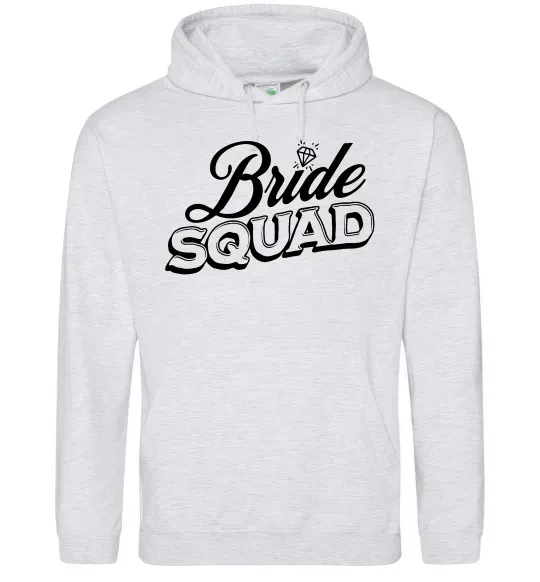 Жіноча толстовка (худі) Bride squad pink Сірий меланж фото