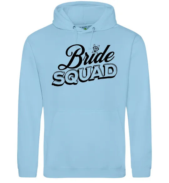 Женская толстовка (худи) Bride squad pink Голубой фото