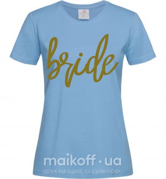 Жіноча футболка Gold bride Блакитний фото