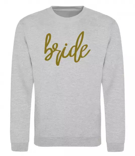 Світшот Gold bride Сірий меланж фото