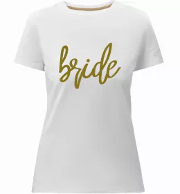 Жіноча преміум футболка Bestie of the bride Білий фото