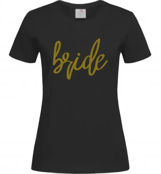 Женская футболка Gold bride Черный фото