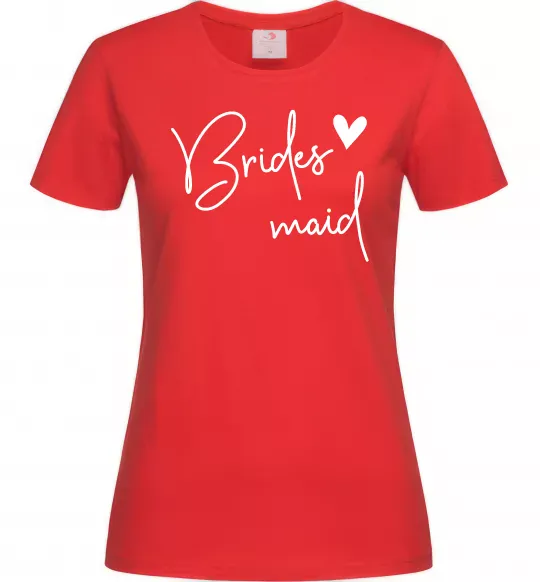 Жіноча футболка Brides maid Червоний фото