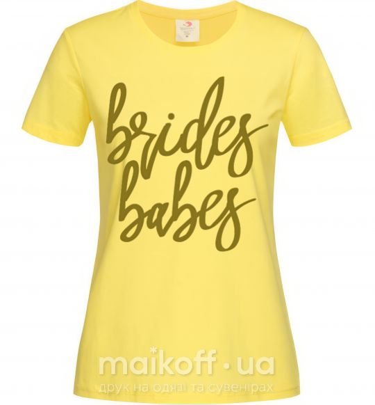 Жіноча футболка Gold brides babes Лимонний фото