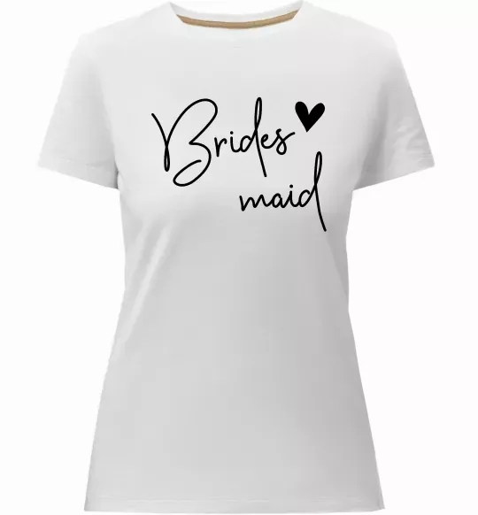 Жіноча преміум футболка Brides maid Білий фото