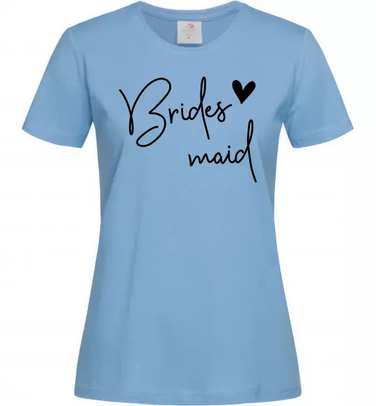Жіноча футболка Brides maid Блакитний фото