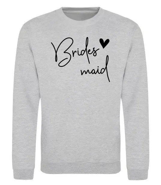 Свитшот Brides maid Серый меланж фото