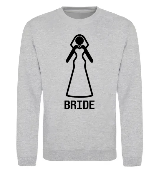 Свитшот Brige figure Серый меланж фото