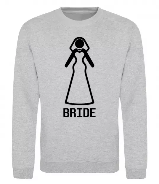 Свитшот Brige figure Серый меланж фото