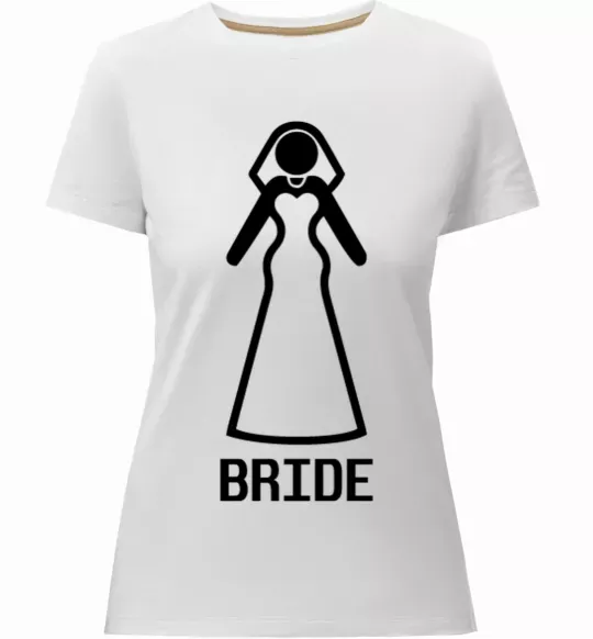 Жіноча преміум футболка Brige figure Білий фото