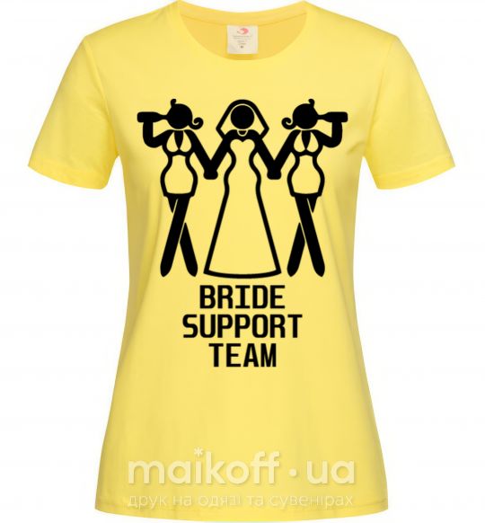 Жіноча футболка Brige support team figure Лимонний фото