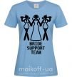 Жіноча футболка Brige support team figure Блакитний фото