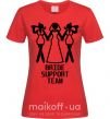 Женская футболка Brige support team figure Красный фото