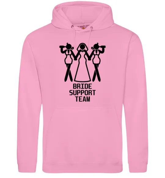 Женская толстовка (худи) Brige support team figure Розовый фото