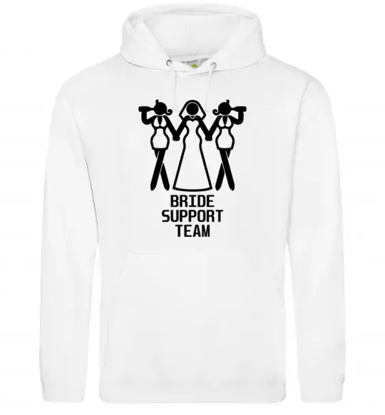 Жіноча толстовка (худі) Brige support team figure Білий фото