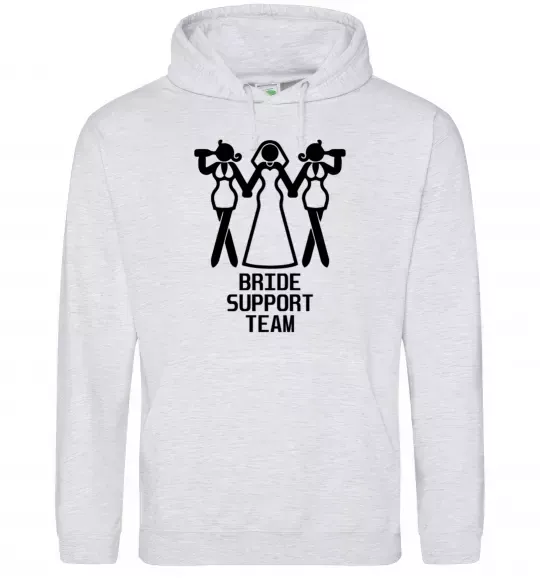 Жіноча толстовка (худі) Brige support team figure Сірий меланж фото