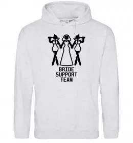 Жіноча толстовка (худі) Brige support team figure Сірий меланж фото