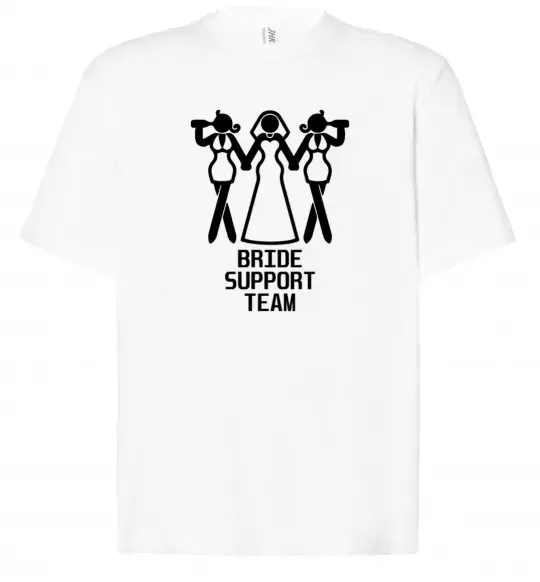 Футболка Оверсайз Brige support team figure Білий фото