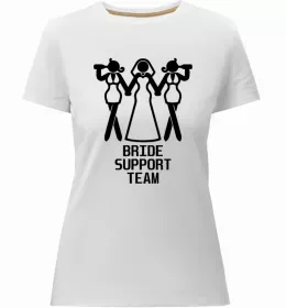 Жіноча преміум футболка Bestie of the bride Білий фото