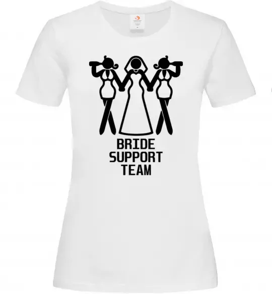 Жіноча футболка Brige support team figure Білий фото