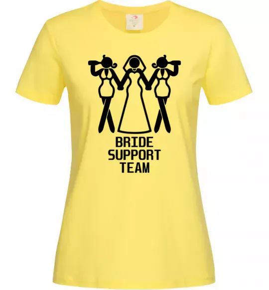 Жіноча футболка Brige support team figure Лимонний фото