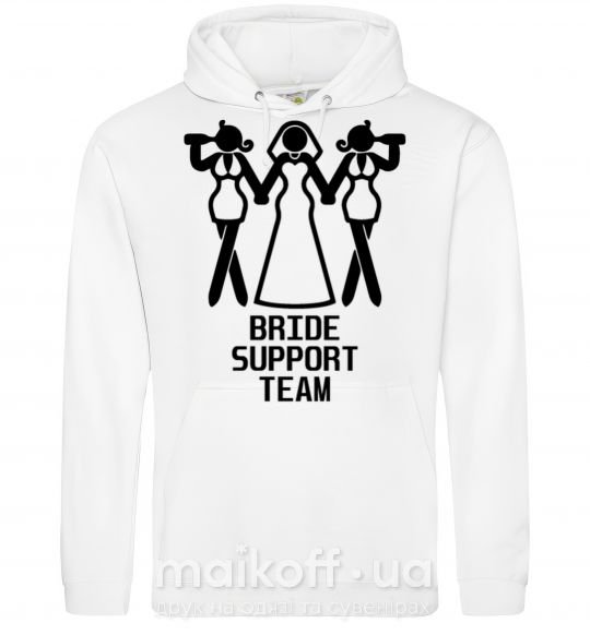 Женская толстовка (худи) Brige support team figure Белый фото