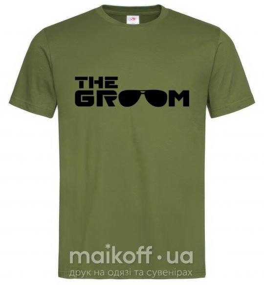 Чоловіча футболка The Groom Оливковий фото