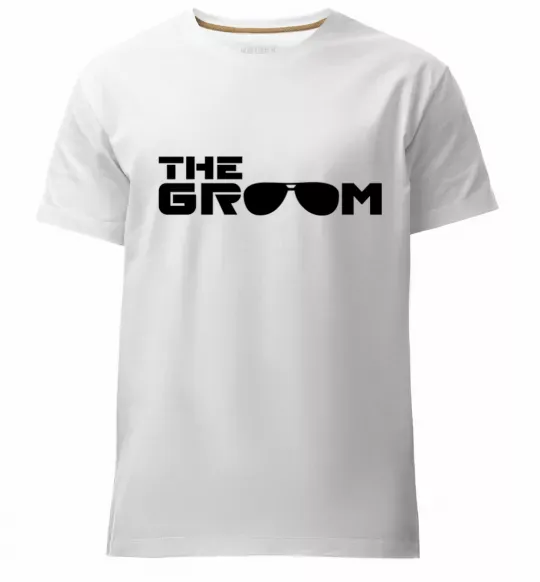 Мужская премиум футболка The Groom Белый фото