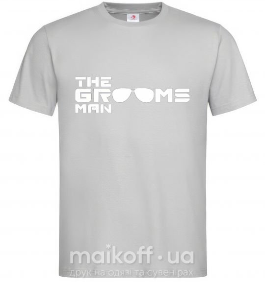 Мужская футболка The grooms man Серый фото