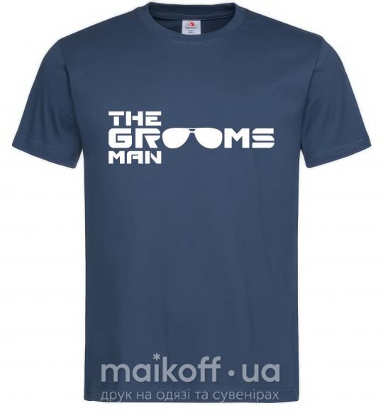 Мужская футболка The grooms man Темно-синий фото