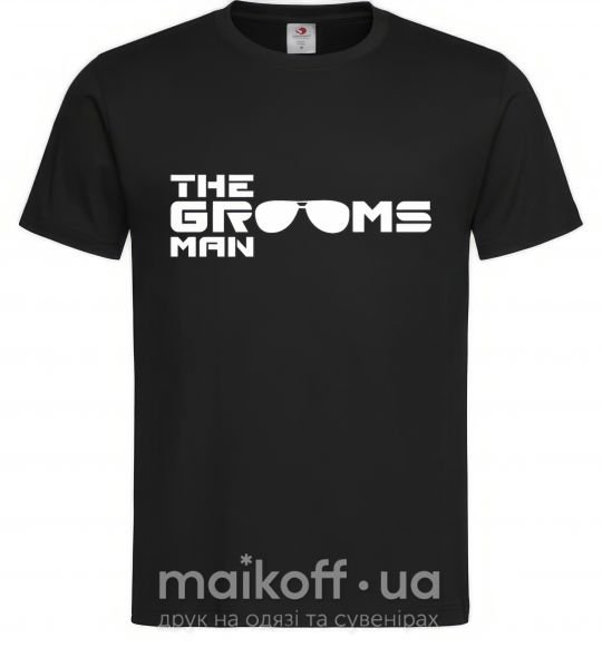 Чоловіча футболка The grooms man Чорний фото
