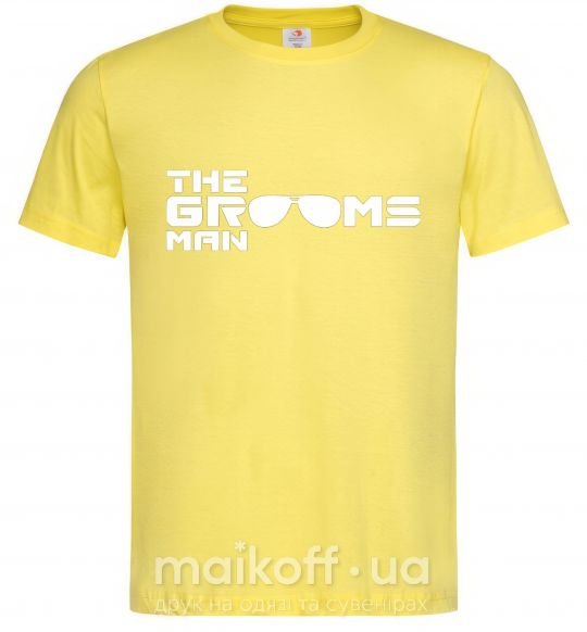 Мужская футболка The grooms man Лимонный фото
