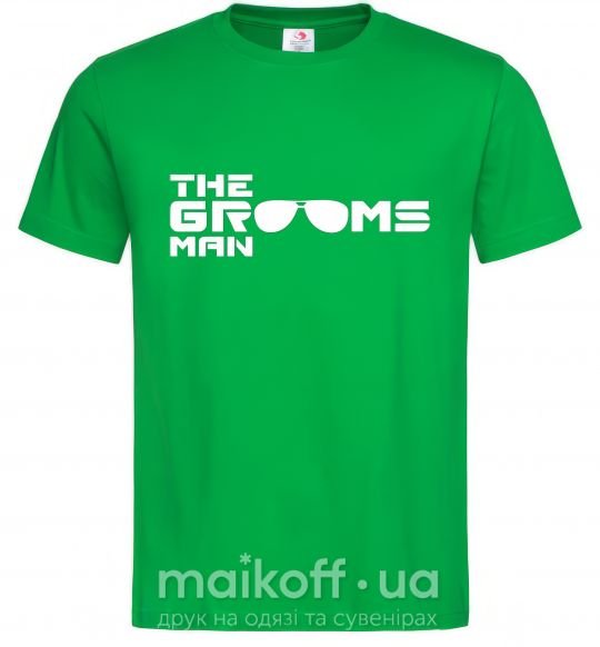 Мужская футболка The grooms man Зеленый фото