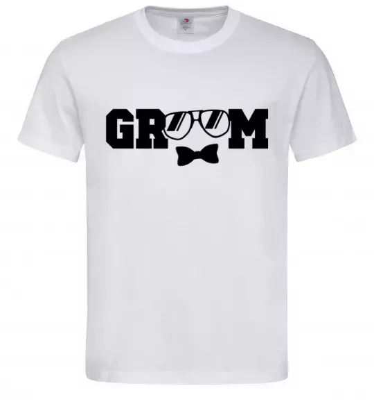 Чоловіча футболка Groom glasses Білий фото