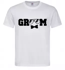 Чоловіча футболка Groom glasses Білий фото