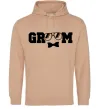 Мужская толстовка (худи) Groom glasses Песочный фото