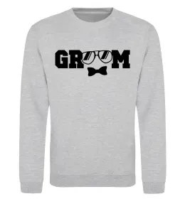 Світшот Groom glasses Сірий меланж фото