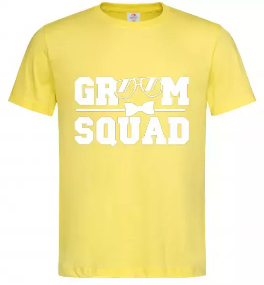 Чоловіча футболка Groom squad glasses Лимонний фото