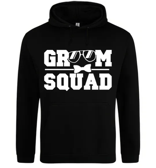 Чоловіча толстовка (худі) Groom squad glasses Чорний фото