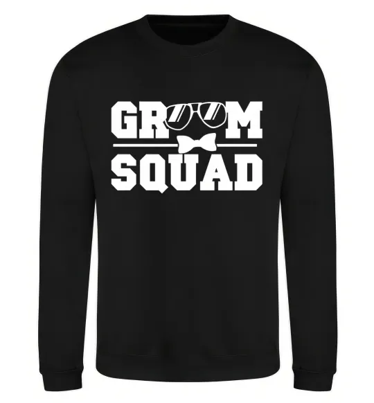 Світшот Groom squad glasses Чорний фото