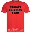 Мужская футболка Groom's drinking team Красный фото