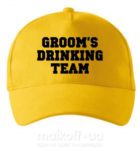 Кепка Groom's drinking team Сонячно жовтий фото