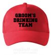 Кепка Groom's drinking team Красный фото