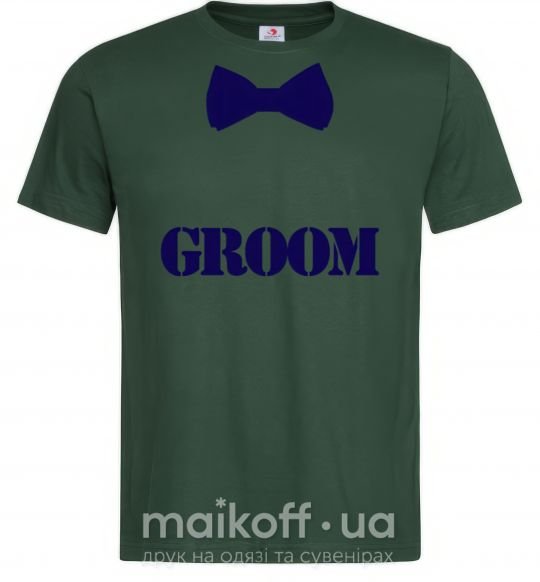 Мужская футболка Groom butterfly Темно-зеленый фото